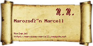Marozsán Marcell névjegykártya