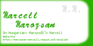 marcell marozsan business card